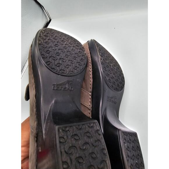 DANSKO brown Suede Buckle Slip On Clogs 40 - Picture 6 of 9
